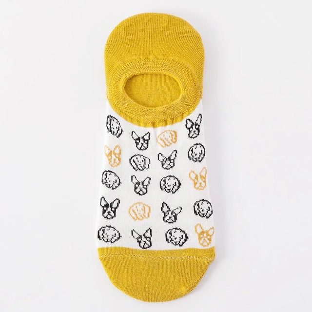 Low Cut Bomullsokker med Hundemotiv