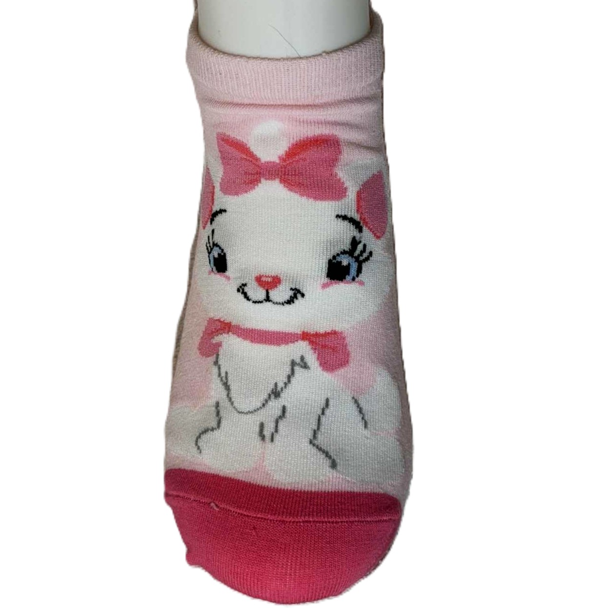 Ankelsokk rosa med søt jentepus