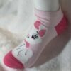 Ankelsokk rosa med søt jentepus
